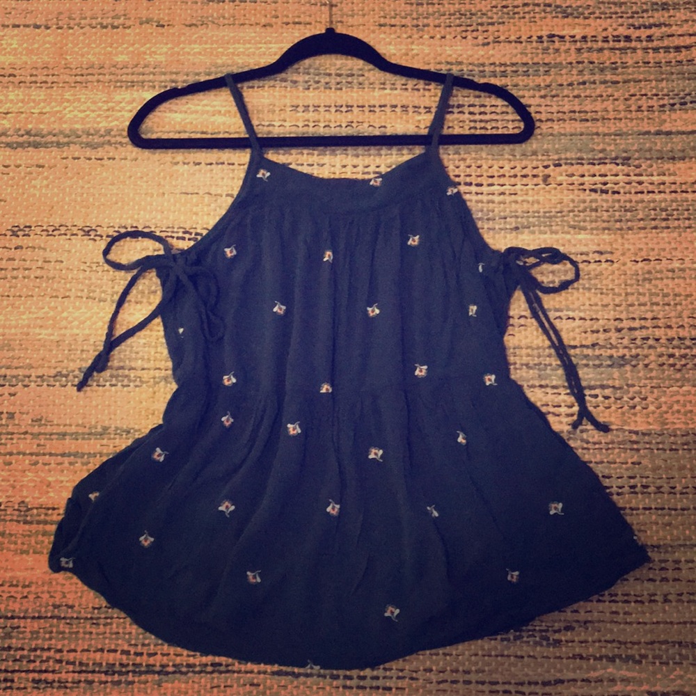 Navy Tank w/ Side Ties